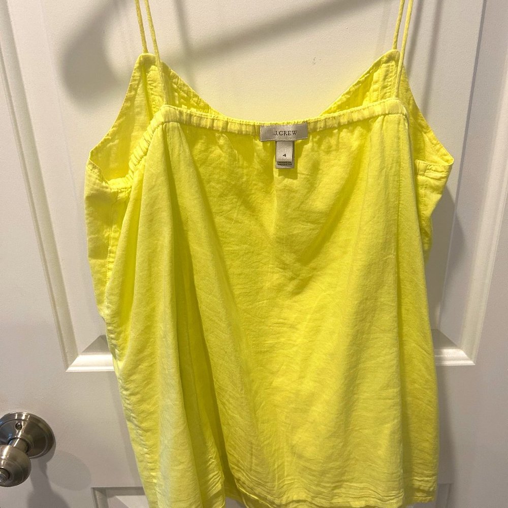 JCrew Bright Yellow Spaghetti Strap Shirt - Picture 2 of 4